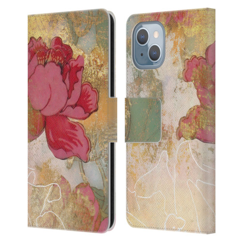 Aimee Stewart Smokey Floral Midsummer Leather Book Wallet Case Cover For Apple iPhone 14