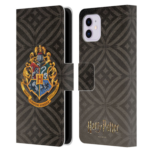 Harry Potter Prisoner Of Azkaban I Hogwarts Crest Leather Book Wallet Case Cover For Apple iPhone 11