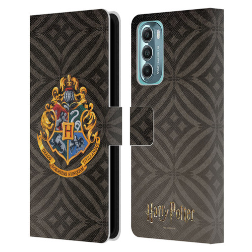Harry Potter Prisoner Of Azkaban I Hogwarts Crest Leather Book Wallet Case Cover For Motorola Moto G Stylus 5G (2022)
