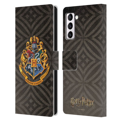 Harry Potter Prisoner Of Azkaban I Hogwarts Crest Leather Book Wallet Case Cover For Samsung Galaxy S21+ 5G