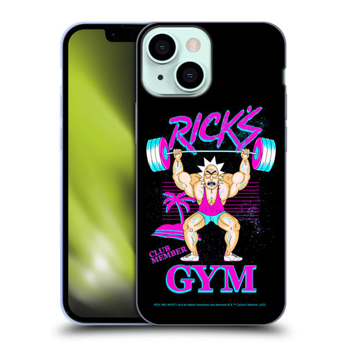 Rick And Morty Season 1 & 2 Graphics Rick's Gym Soft Gel Case for Apple iPhone 13 Mini