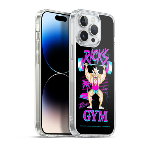Rick And Morty Season 1 & 2 Graphics Rick's Gym Soft Gel Case for Apple iPhone 13 Pro Max & MagSafe
