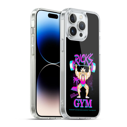 Rick And Morty Season 1 & 2 Graphics Rick's Gym Soft Gel Case for Apple iPhone 14 Pro Max & MagSafe