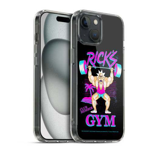 Rick And Morty Season 1 & 2 Graphics Rick's Gym Soft Gel Case for Apple iPhone 15 & MagSafe