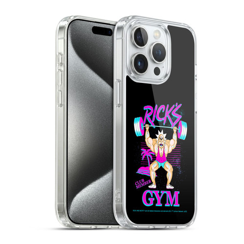 Rick And Morty Season 1 & 2 Graphics Rick's Gym Soft Gel Case for Apple iPhone 15 Pro & MagSafe