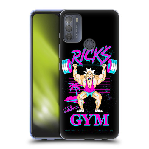 Rick And Morty Season 1 & 2 Graphics Rick's Gym Soft Gel Case for Motorola Moto G50