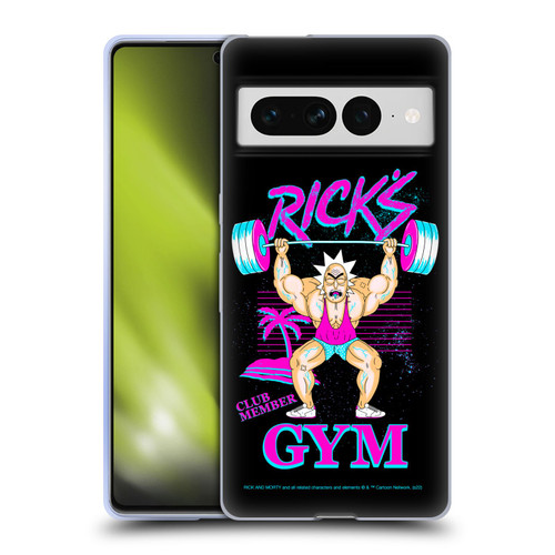 Rick And Morty Season 1 & 2 Graphics Rick's Gym Soft Gel Case for Google Pixel 7 Pro