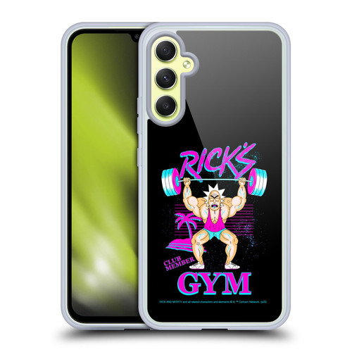 Rick And Morty Season 1 & 2 Graphics Rick's Gym Soft Gel Case for Samsung Galaxy A34 5G