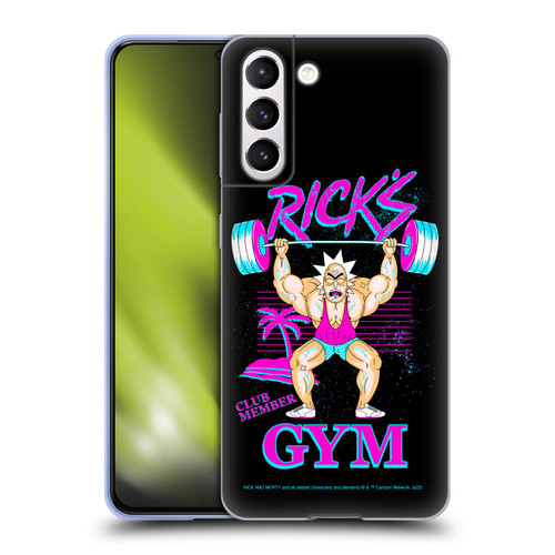 Rick And Morty Season 1 & 2 Graphics Rick's Gym Soft Gel Case for Samsung Galaxy S21 5G
