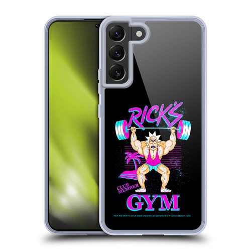 Rick And Morty Season 1 & 2 Graphics Rick's Gym Soft Gel Case for Samsung Galaxy S22+ 5G