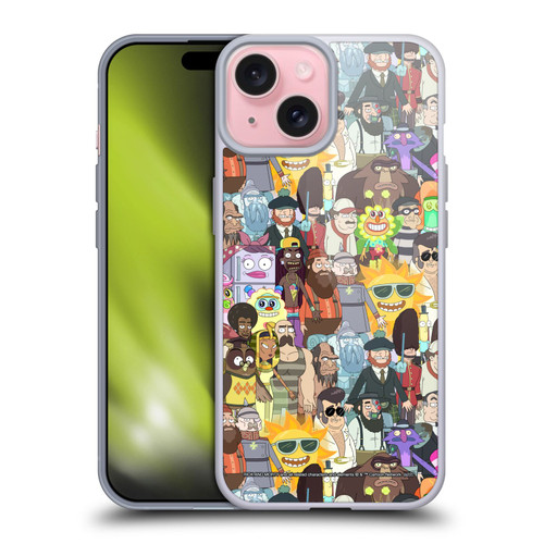 Rick And Morty Season 3 Graphics Parasite Soft Gel Case for Apple iPhone 15 & MagSafe