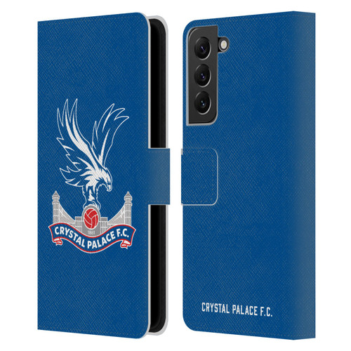 Crystal Palace FC Crest Plain Leather Book Wallet Case Cover For Samsung Galaxy S22+ 5G