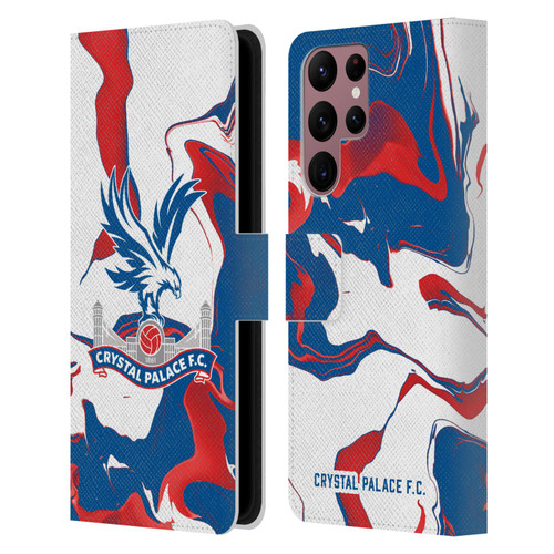 Crystal Palace FC Crest Marble Leather Book Wallet Case Cover For Samsung Galaxy S22 Ultra 5G