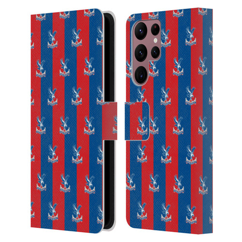 Crystal Palace FC Crest Pattern Leather Book Wallet Case Cover For Samsung Galaxy S22 Ultra 5G