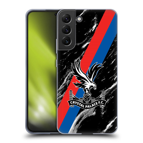 Crystal Palace FC Crest Black Marble Soft Gel Case for Samsung Galaxy S22+ 5G