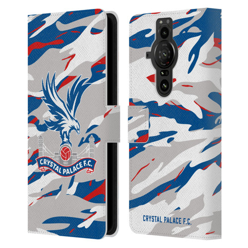 Crystal Palace FC Crest Camouflage Leather Book Wallet Case Cover For Sony Xperia Pro-I