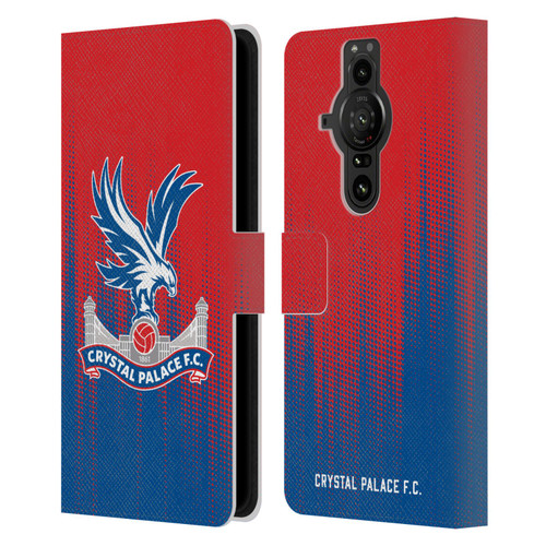 Crystal Palace FC Crest Halftone Leather Book Wallet Case Cover For Sony Xperia Pro-I