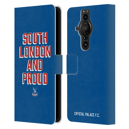 Crystal Palace FC Crest South London And Proud Leather Book Wallet Case Cover For Sony Xperia Pro-I