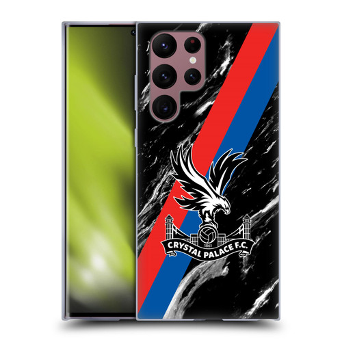 Crystal Palace FC Crest Black Marble Soft Gel Case for Samsung Galaxy S22 Ultra 5G