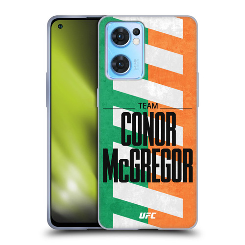 UFC Fighter Team Conor McGregor Flag Soft Gel Case for OPPO Reno7 5G / Find X5 Lite