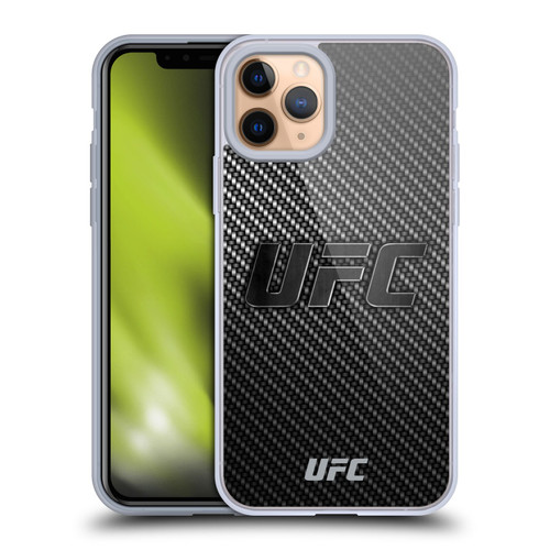 UFC Logo Carbon Fiber Soft Gel Case for Apple iPhone 11 Pro