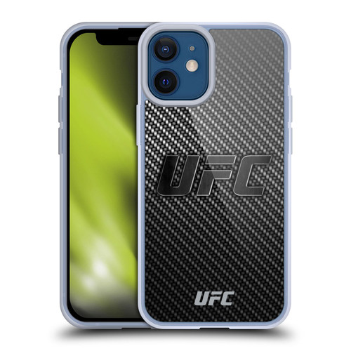 UFC Logo Carbon Fiber Soft Gel Case for Apple iPhone 12 Mini