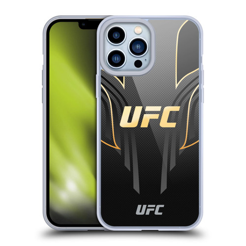 UFC Logo Black Gold Jersey Soft Gel Case for Apple iPhone 13 Pro Max