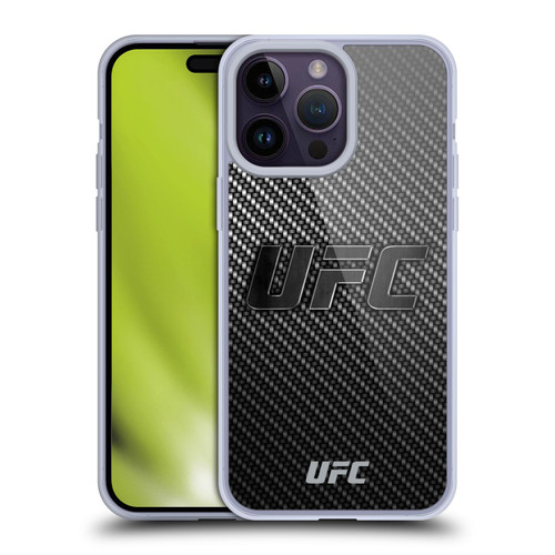 UFC Logo Carbon Fiber Soft Gel Case for Apple iPhone 14 Pro Max