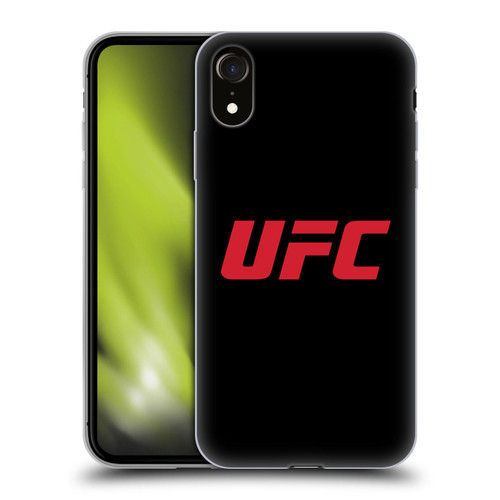 UFC Logo Black Red Soft Gel Case for Apple iPhone XR