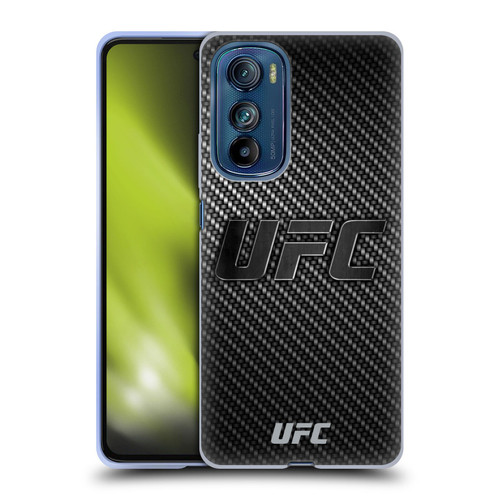 UFC Logo Carbon Fiber Soft Gel Case for Motorola Edge 30
