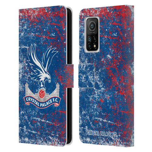 Crystal Palace FC Crest Distressed Leather Book Wallet Case Cover For Xiaomi Mi 10T 5G