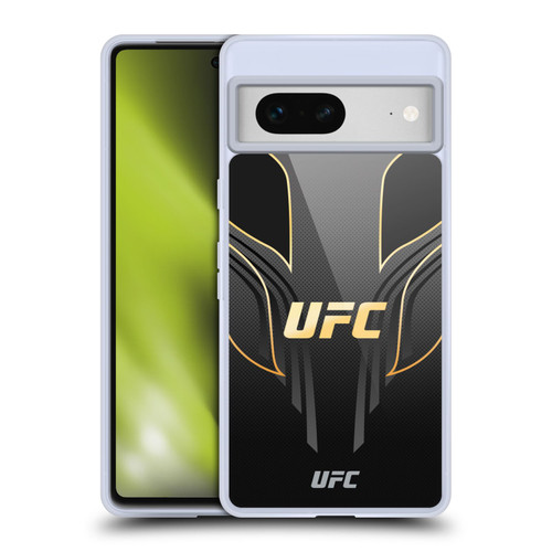 UFC Logo Black Gold Jersey Soft Gel Case for Google Pixel 7