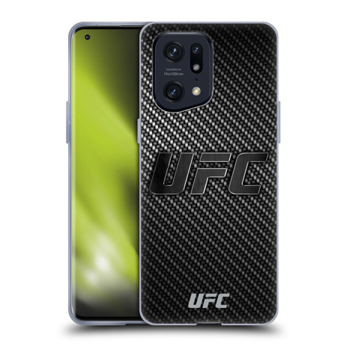 UFC Logo Carbon Fiber Soft Gel Case for OPPO Find X5 Pro