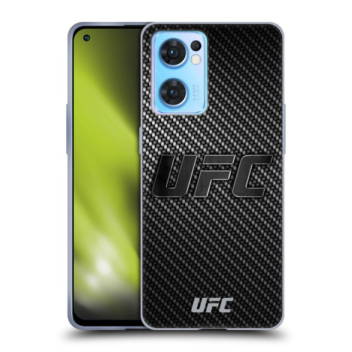 UFC Logo Carbon Fiber Soft Gel Case for OPPO Reno7 5G / Find X5 Lite