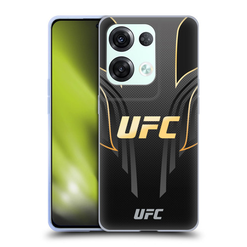 UFC Logo Black Gold Jersey Soft Gel Case for OPPO Reno8 Pro