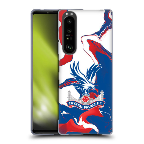 Crystal Palace FC Crest Marble Soft Gel Case for Sony Xperia 1 III