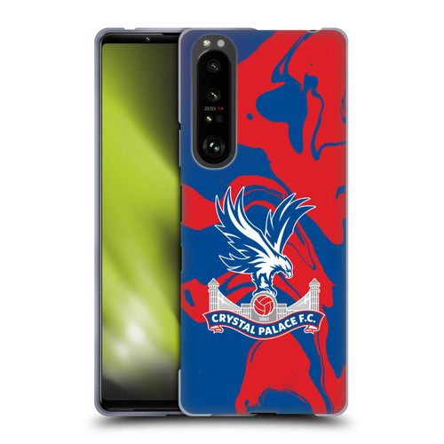 Crystal Palace FC Crest Red And Blue Marble Soft Gel Case for Sony Xperia 1 III