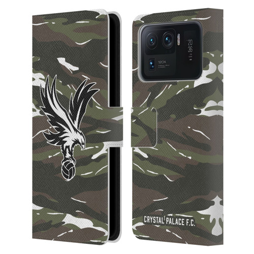 Crystal Palace FC Crest Woodland Camouflage Leather Book Wallet Case Cover For Xiaomi Mi 11 Ultra