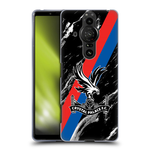 Crystal Palace FC Crest Black Marble Soft Gel Case for Sony Xperia Pro-I