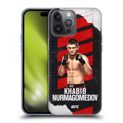 UFC Khabib Nurmagomedov Fight Card Soft Gel Case for Apple iPhone 14 Pro Max