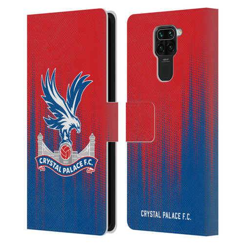 Crystal Palace FC Crest Halftone Leather Book Wallet Case Cover For Xiaomi Redmi Note 9 / Redmi 10X 4G