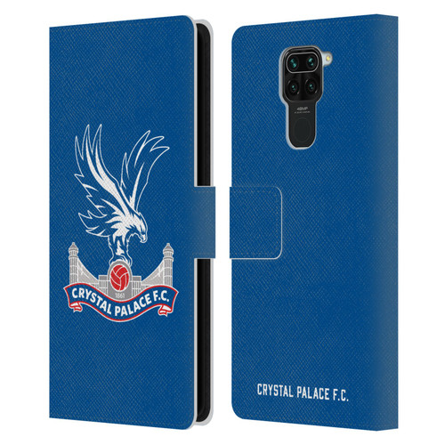 Crystal Palace FC Crest Plain Leather Book Wallet Case Cover For Xiaomi Redmi Note 9 / Redmi 10X 4G