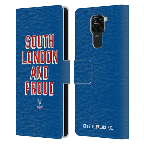 Crystal Palace FC Crest South London And Proud Leather Book Wallet Case Cover For Xiaomi Redmi Note 9 / Redmi 10X 4G
