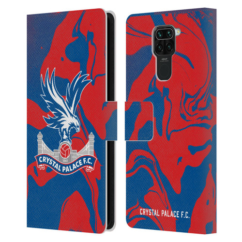 Crystal Palace FC Crest Red And Blue Marble Leather Book Wallet Case Cover For Xiaomi Redmi Note 9 / Redmi 10X 4G