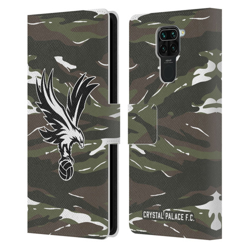 Crystal Palace FC Crest Woodland Camouflage Leather Book Wallet Case Cover For Xiaomi Redmi Note 9 / Redmi 10X 4G