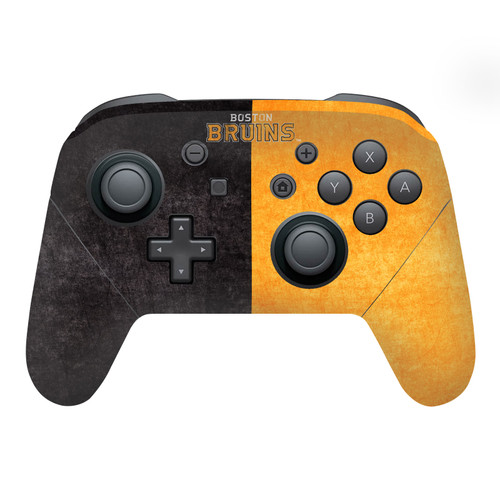 NHL Boston Bruins Half Distressed Vinyl Sticker Skin Decal Cover for Nintendo Switch Pro Controller