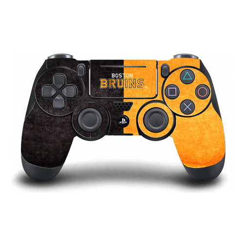 NHL Boston Bruins Half Distressed Vinyl Sticker Skin Decal Cover for Sony DualShock 4 Controller
