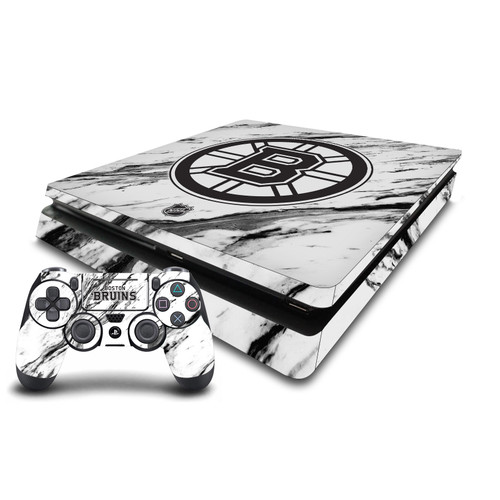NHL Boston Bruins Marble Vinyl Sticker Skin Decal Cover for Sony PS4 Slim Console & Controller