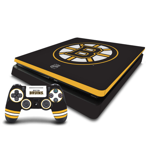 NHL Boston Bruins Plain Vinyl Sticker Skin Decal Cover for Sony PS4 Slim Console & Controller