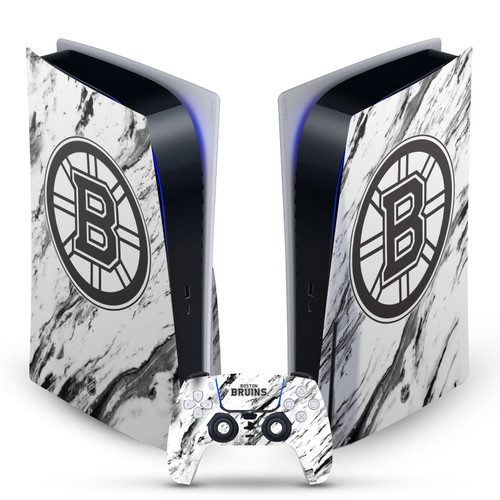 NHL Boston Bruins Marble Vinyl Sticker Skin Decal Cover for Sony PS5 Disc Edition Bundle